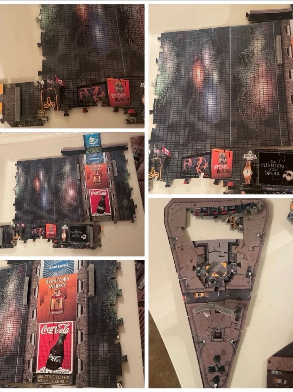 Supertek 3D Times Square Millennium Edition Puzzle 550+ Pc Glow Dark 1999